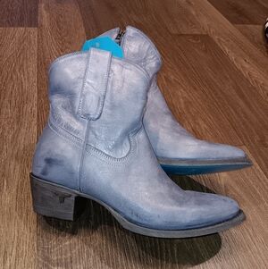 Lane Boots Plain Jane Bootie  Matte Gray  Bourbon Cowgirl Sz 8.5 New